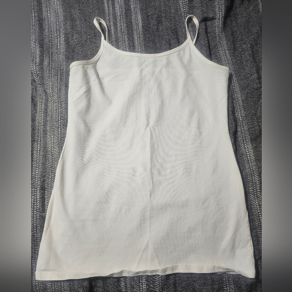 DownEast White Fitted Camisole Top
